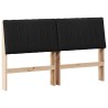 Tête de lit capitonnée Noir 150 cm Pin massif 627397627397
