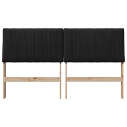 Tête de lit capitonnée Noir 150 cm Pin massif 627397627397