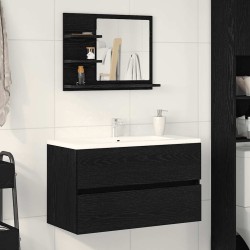 Miroir de salle de bain chêne noir 60x10,5x45cm bois ingénierie 627399627399