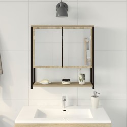Miroir de salle de bain avec étagère Beige 60 x 16 x 60 cm 627400627400