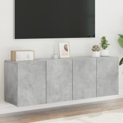 Meubles TV muraux 2 pcs gris béton 60x30x41 cm 627402627402