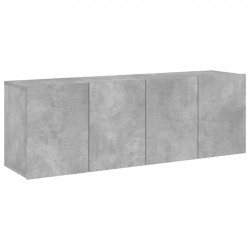Meubles TV muraux 2 pcs gris béton 60x30x41 cm 627402627402