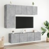Meubles TV muraux 2 pcs gris béton 60x30x41 cm 627402627402