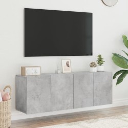 Meubles TV muraux 2 pcs gris béton 60x30x41 cm 627402627402