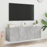 Meubles TV muraux 2 pcs gris béton 60x30x41 cm 627402627402
