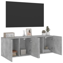 Meubles TV muraux 2 pcs gris béton 60x30x41 cm 627402627402