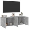 Meubles TV muraux 2 pcs gris béton 60x30x41 cm 627402627402