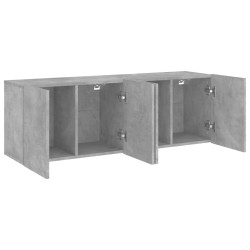 Meubles TV muraux 2 pcs gris béton 60x30x41 cm 627402627402
