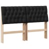 Tête de lit capitonnée Noir 150 cm Pin massif 627404627404