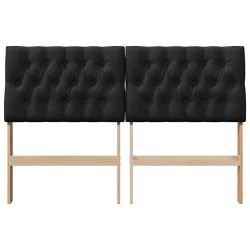 Tête de lit capitonnée Noir 150 cm Pin massif 627404627404