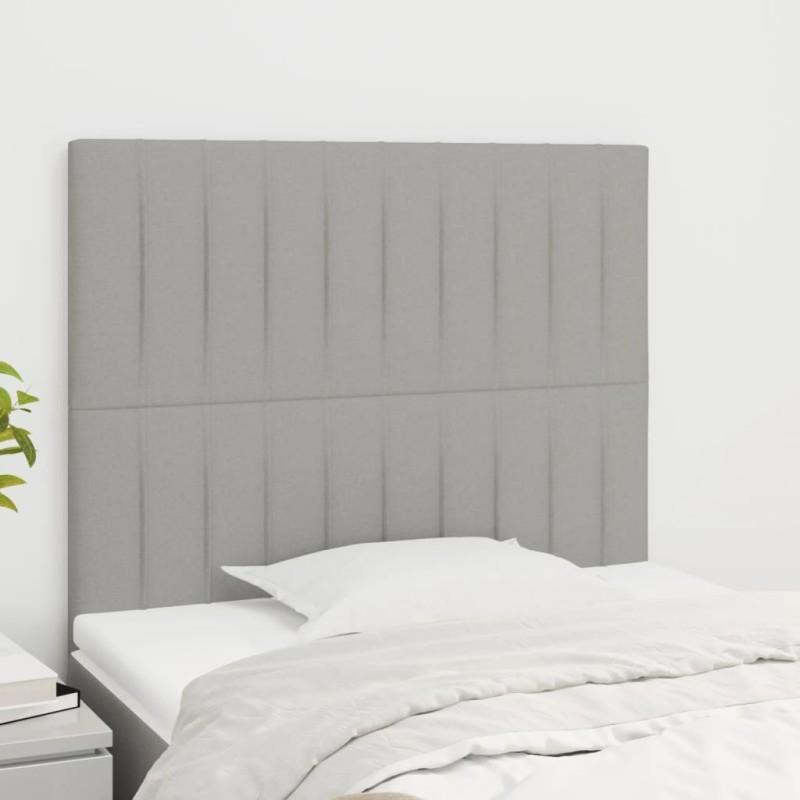 Tête de lit Gris clair 90x5x118/128 cm Tissu 627405627405