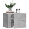 Tables de chevet murales 2 pcs gris béton 45x30x35 cm 627409627409