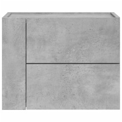 Tables de chevet murales 2 pcs gris béton 45x30x35 cm 627409627409