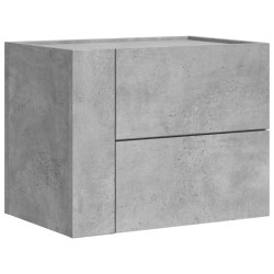 Tables de chevet murales 2 pcs gris béton 45x30x35 cm 627409627409