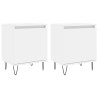 Tables de chevet 2 pcs blanc 40x30x50 cm bois d'ingénierie 627410627410