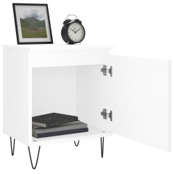 Tables de chevet 2 pcs blanc 40x30x50 cm bois d'ingénierie 627410627410