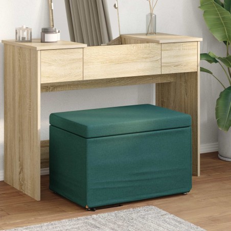 Tabouret Vert foncé 61 x 41 x 40 cm Tissu et bois stratifié 627411627411