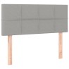 Tête de lit à LED Gris clair 100x5x78/88 cm Tissu 627412627412