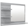 Miroir de bain Sonoma gris 60x10,5x45 cm Bois d'ingénierie 627413627413