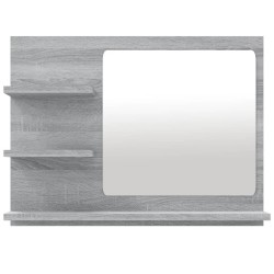 Miroir de bain Sonoma gris 60x10,5x45 cm Bois d'ingénierie 627413627413