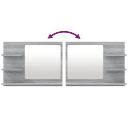 Miroir de bain Sonoma gris 60x10,5x45 cm Bois d'ingénierie 627413627413