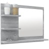 Miroir de bain Sonoma gris 60x10,5x45 cm Bois d'ingénierie 627413627413