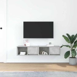 Meubles TV 2 pcs gris béton 60x31x25,5 cm bois d'ingénierie 627414627414