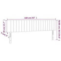 Tête de lit à LED Taupe 160x5x78/88 cm Tissu 627415627415