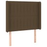 Tête de lit à LED Marron foncé 103x16x118/128 cm Tissu 627418627418