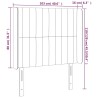 Tête de lit à LED Marron foncé 103x16x118/128 cm Tissu 627418627418