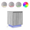 Tables de chevet avec lumières LED 2 pcs sonoma gris 38x34x50cm 627421627421