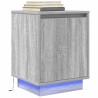 Tables de chevet avec lumières LED 2 pcs sonoma gris 38x34x50cm 627421627421