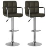 Tabourets de bar lot de 2 marron similicuir 627423627423