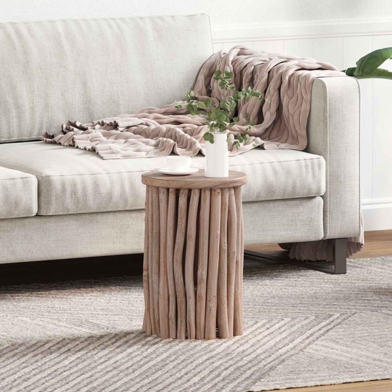 Tabouret Naturel 30 x 30 x 45 cm Bois de teck massif 627424627424