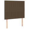 Tête de lit à LED Marron foncé 100x5x118/128 cm Tissu 627429627429