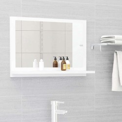 Miroir de salle de bain Blanc 60x10,5x37 cm Bois d’ingénierie 627431627431