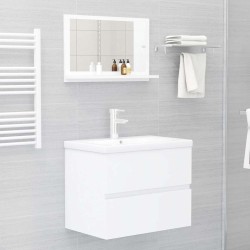 Miroir de salle de bain Blanc 60x10,5x37 cm Bois d’ingénierie 627431627431