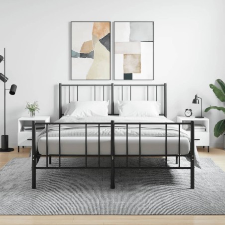 Tables de chevet 2 pcs blanc 40x35x47,5 cm bois d’ingénierie 627434627434