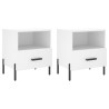 Tables de chevet 2 pcs blanc 40x35x47,5 cm bois d’ingénierie 627434627434