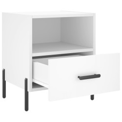 Tables de chevet 2 pcs blanc 40x35x47,5 cm bois d’ingénierie 627434627434