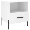 Tables de chevet 2 pcs blanc 40x35x47,5 cm bois d’ingénierie 627434627434