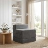 Canapé-lit pliable Gris foncé 200 x 70 x 15 cm Velours 627435627435