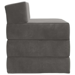 Canapé-lit pliable Gris foncé 200 x 70 x 15 cm Velours 627435627435