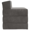 Canapé-lit pliable Gris foncé 200 x 70 x 15 cm Velours 627435627435