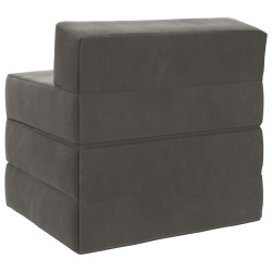 Canapé-lit pliable Gris foncé 200 x 70 x 15 cm Velours 627435627435