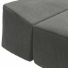 Canapé-lit pliable Gris foncé 200 x 70 x 15 cm Velours 627435627435