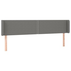 Tête de lit à LED Gris foncé 203x16x78/88 cm Tissu 627436627436