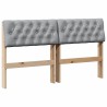 Tête de lit capitonnée Gris clair 150 cm Pin massif 627437627437