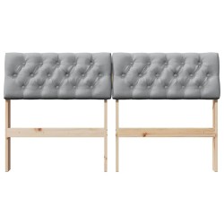 Tête de lit capitonnée Gris clair 150 cm Pin massif 627437627437