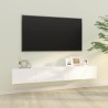 Meubles TV muraux 2 pcs blanc 100x30x30 cm bois d'ingénierie 627438627438